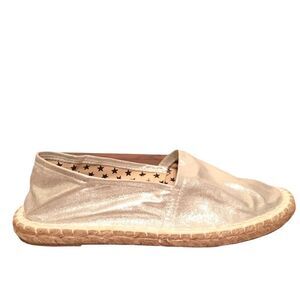COLORS OF CALIFORNIA Slip-On Flat Espadrilles Shoes Sandals SILVER 39